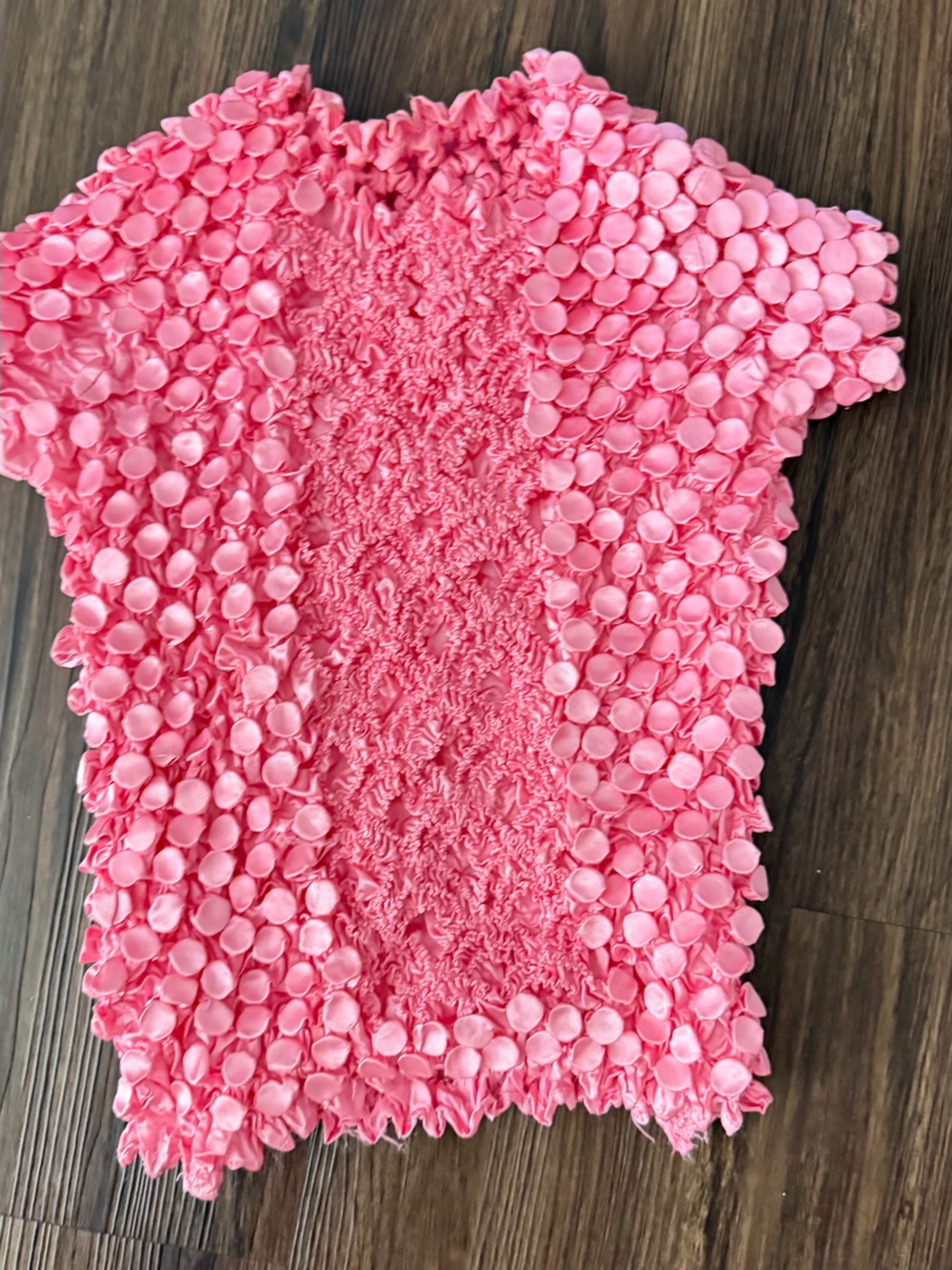 Textured Pink bubble top